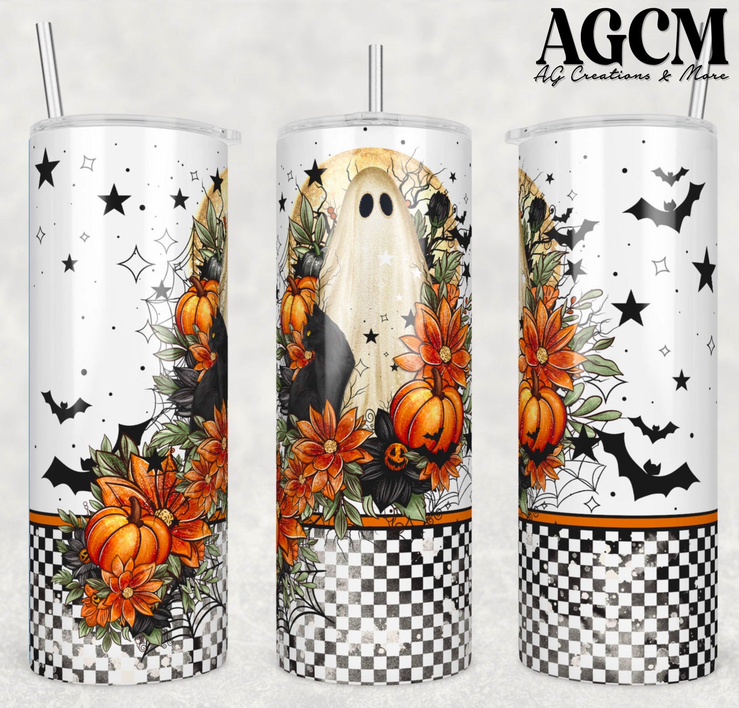 Spooky Ghost Tumbler Digital Download PNG