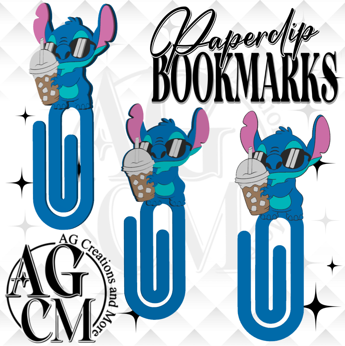 Blue Guy Coffee 3D Paperclip / Bookmarks (wholesale)