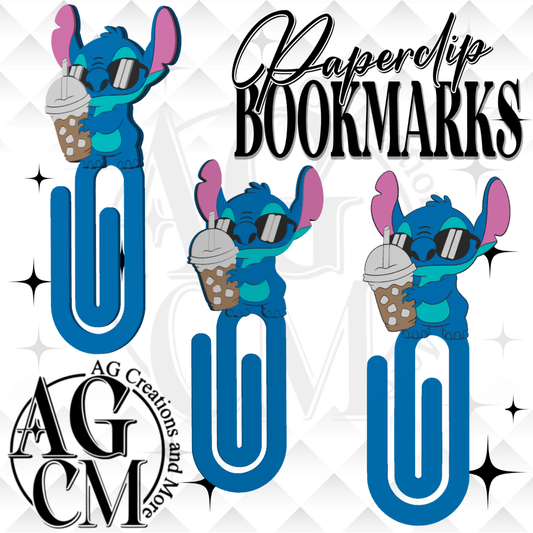 Blue Guy Coffee 3D Paperclip / Bookmarks (wholesale)