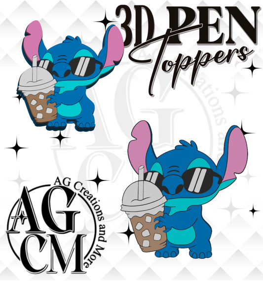 Blue Guy Coffee 3D Pen Toppers (wholesale)
