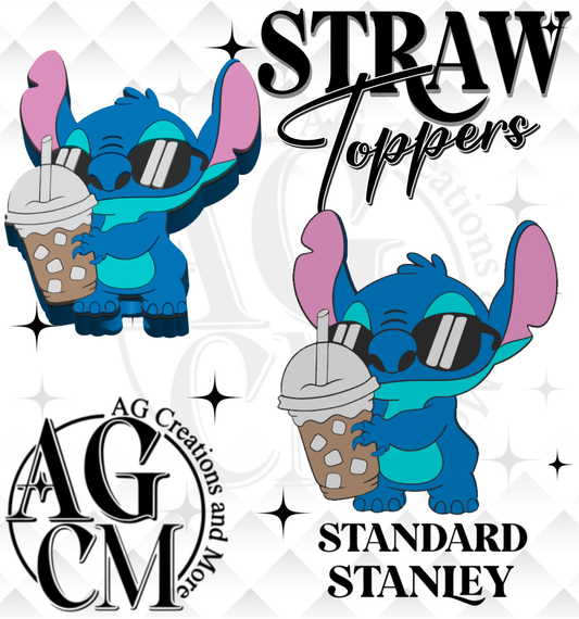 Blue Guy Coffee  3D Straw Topper (wholesale)
