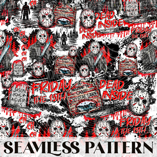 Dead Inside Seamless Pattern PNG