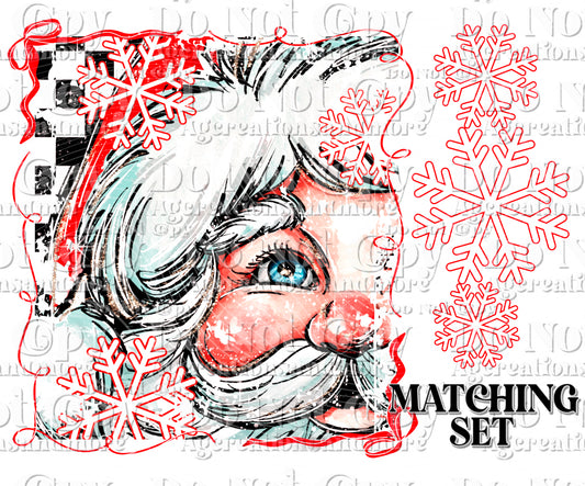 Close up Santa set Digital Download PNG