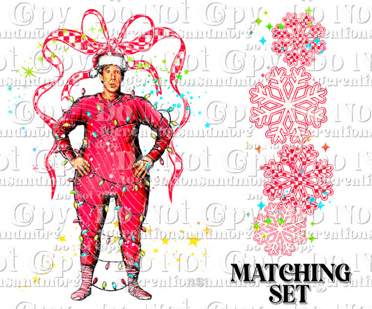 Kris Kringle checker bow set Digital Download PNG