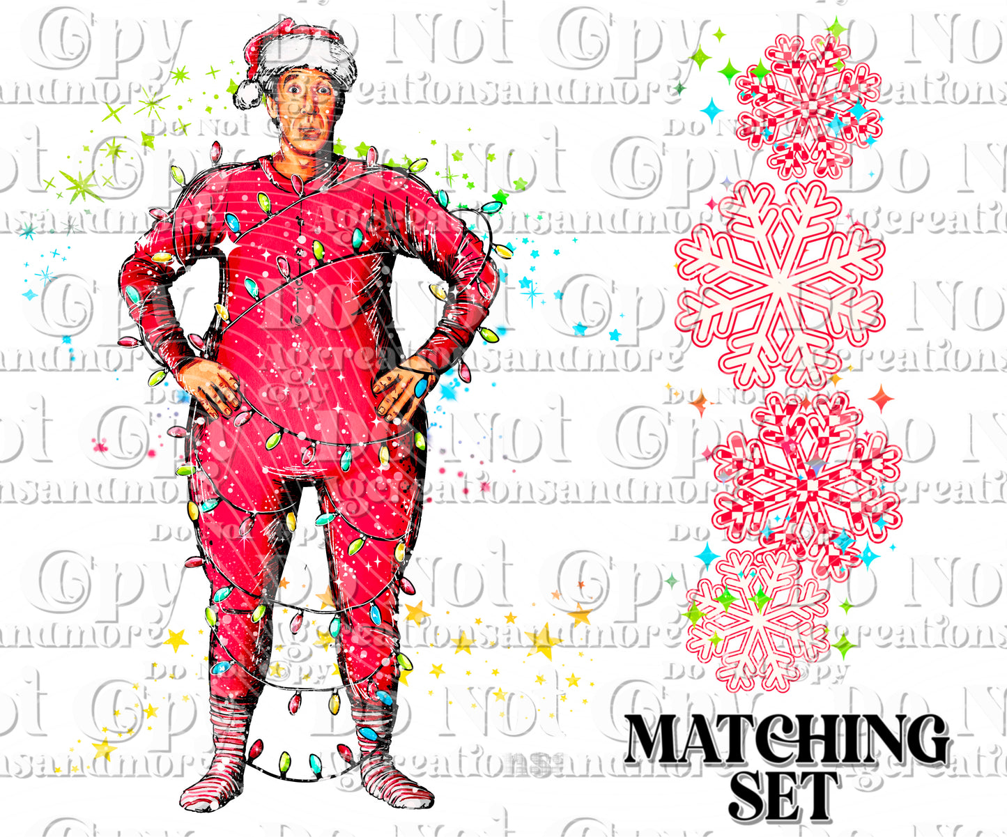Kris Kringle set Digital Download PNG
