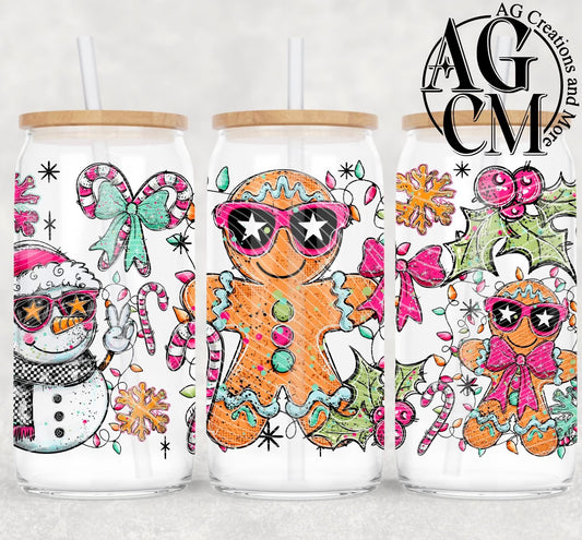 Gingerbread man  16oz libby wrap PNG