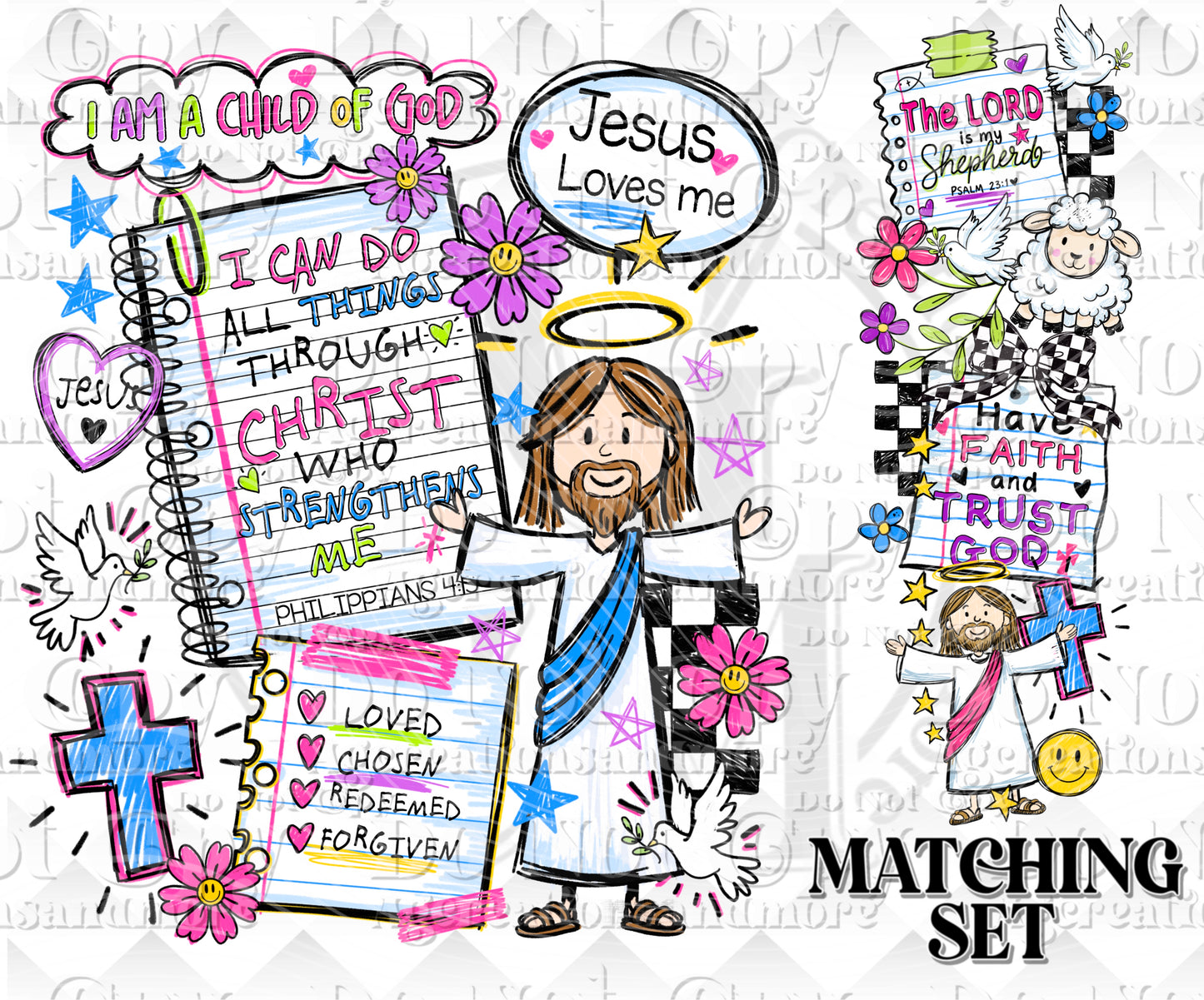 Jesus Loves Me Digital Download png design