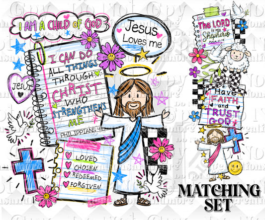 Jesus Loves Me Digital Download png design