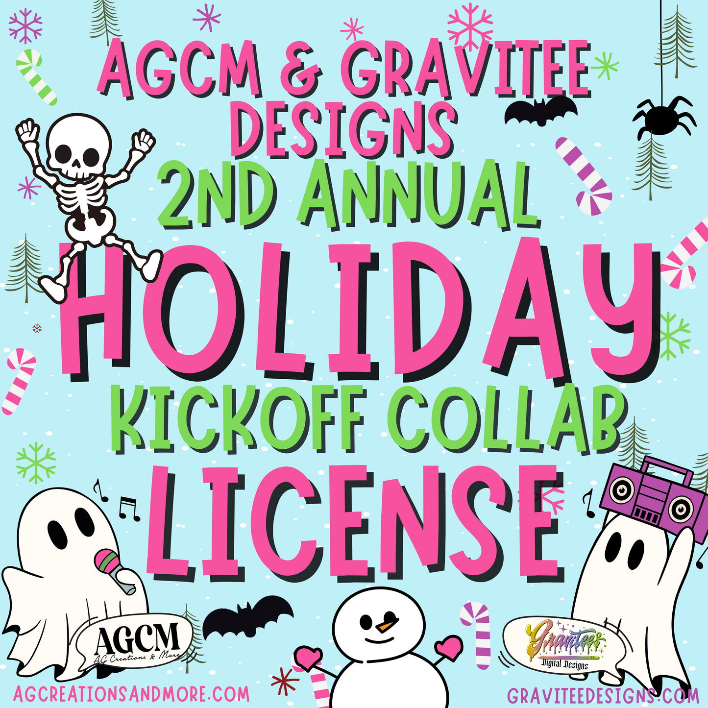 AGCM/ Gravitee Holiday Kickoff Collab NEW!!! 2025 (with license to print)