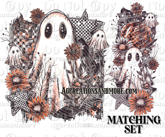 Boo Floral Digital Download PNG