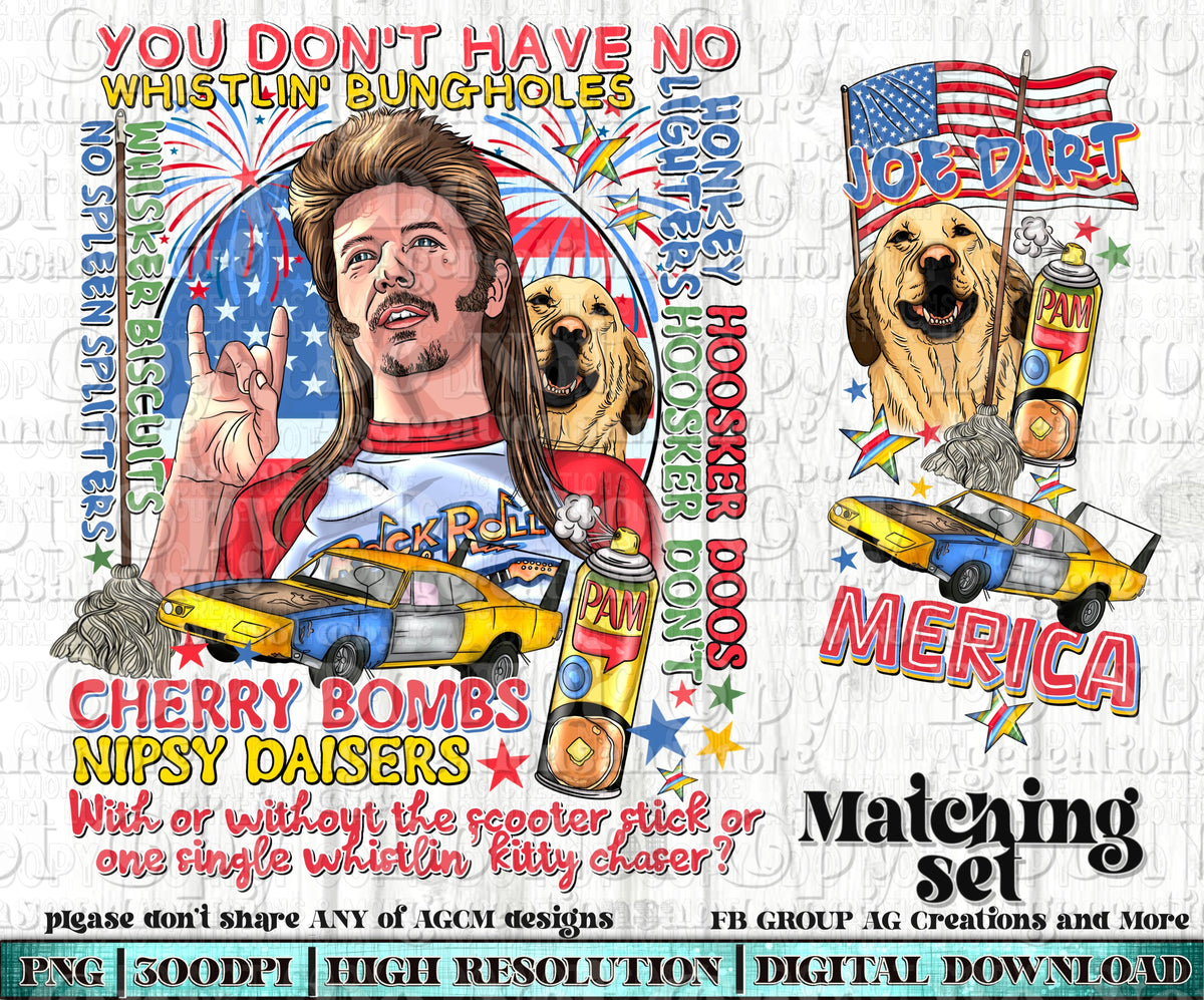 Joe fireworks Merica Set digital download PNG