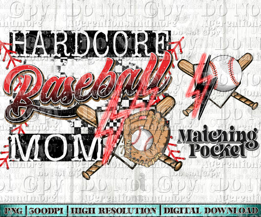 Hardcore baseball mom Digital Download