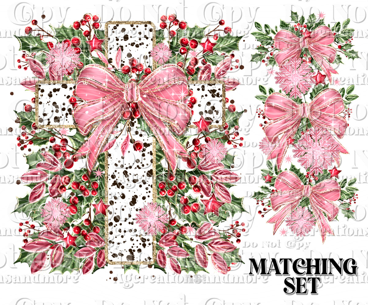 Christmas Cross Set Digital Download PNG