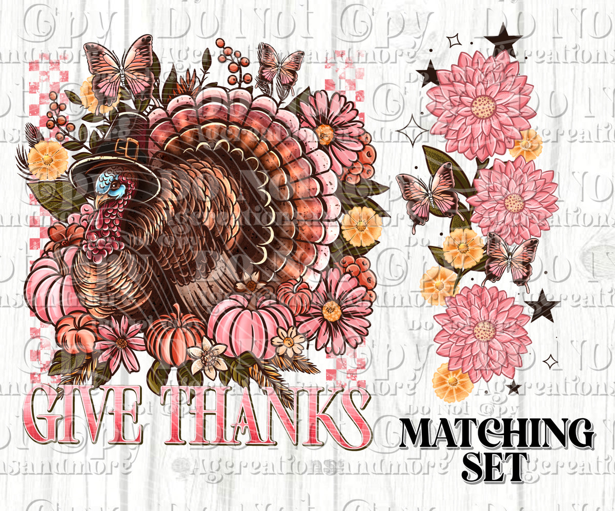 Give Thanks set Digital Download PNG