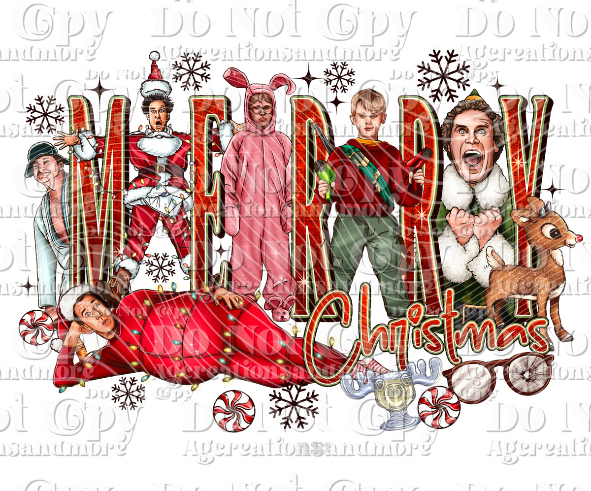 Christmas squad 2, Digital Download PNG