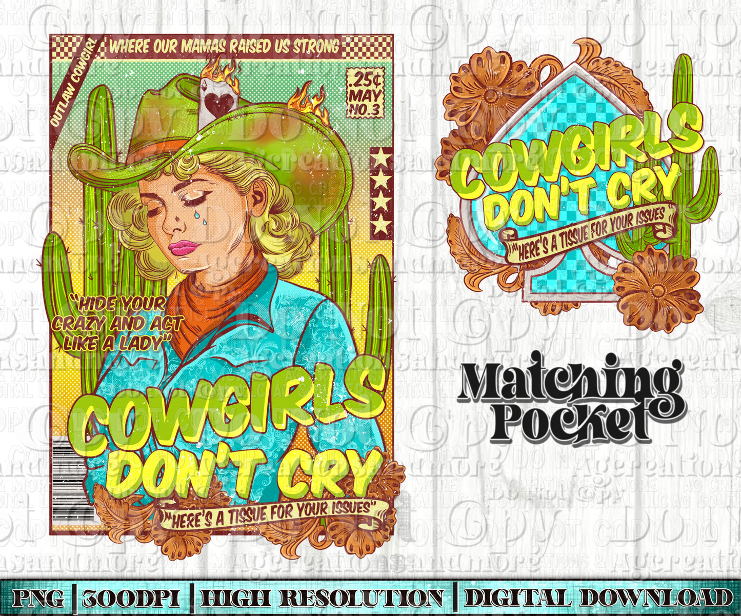 Cowgirls Don’t Cry matching set Digital Download
