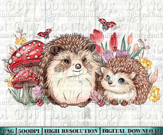 Spring hedgehogs Digital Download