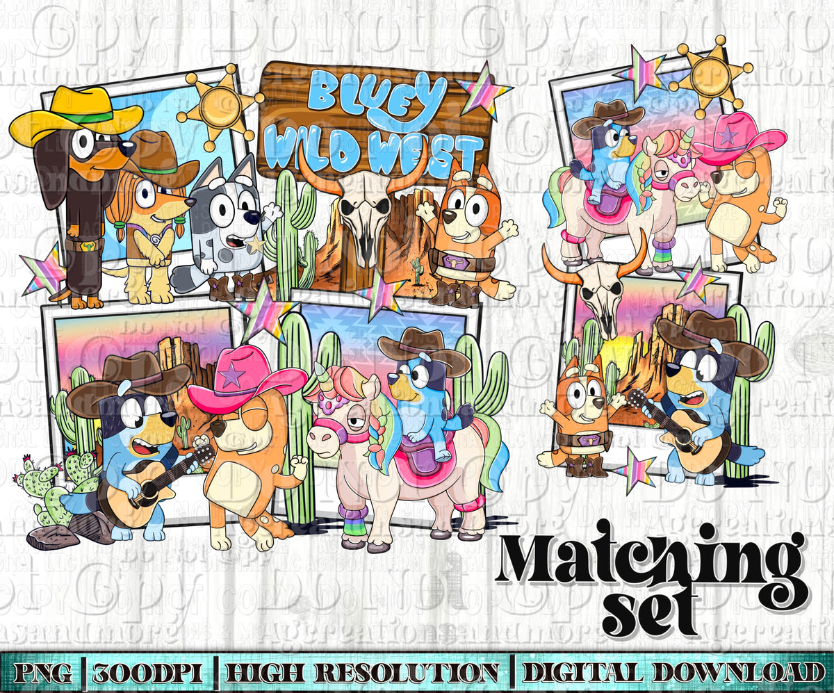 Wild West  matching set Digital Download