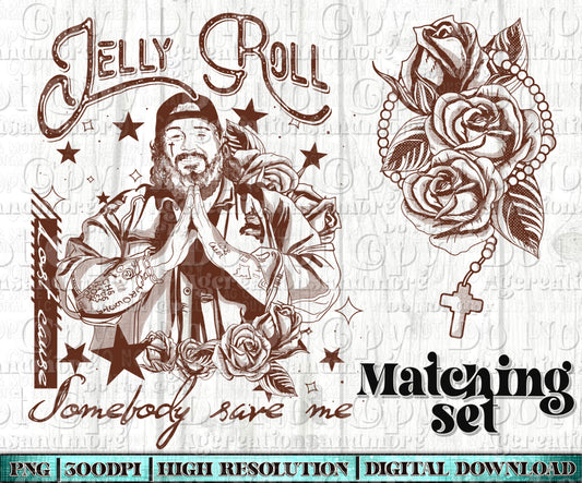 Jelly Roll Set brown Single color Digital Download