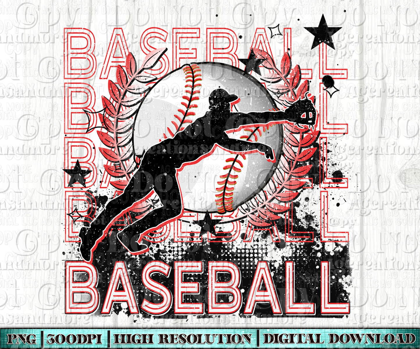 Baseball Digital Download PNG