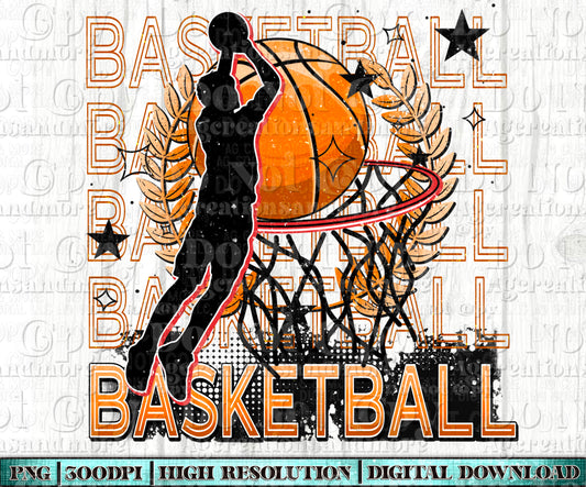 Basketball boy, Digital Download PNG