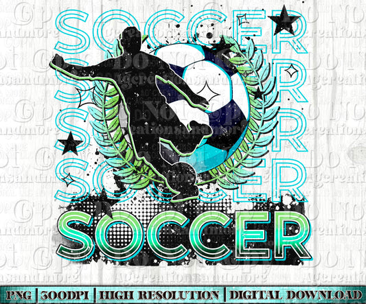 Soccer boy Digital Download PNG