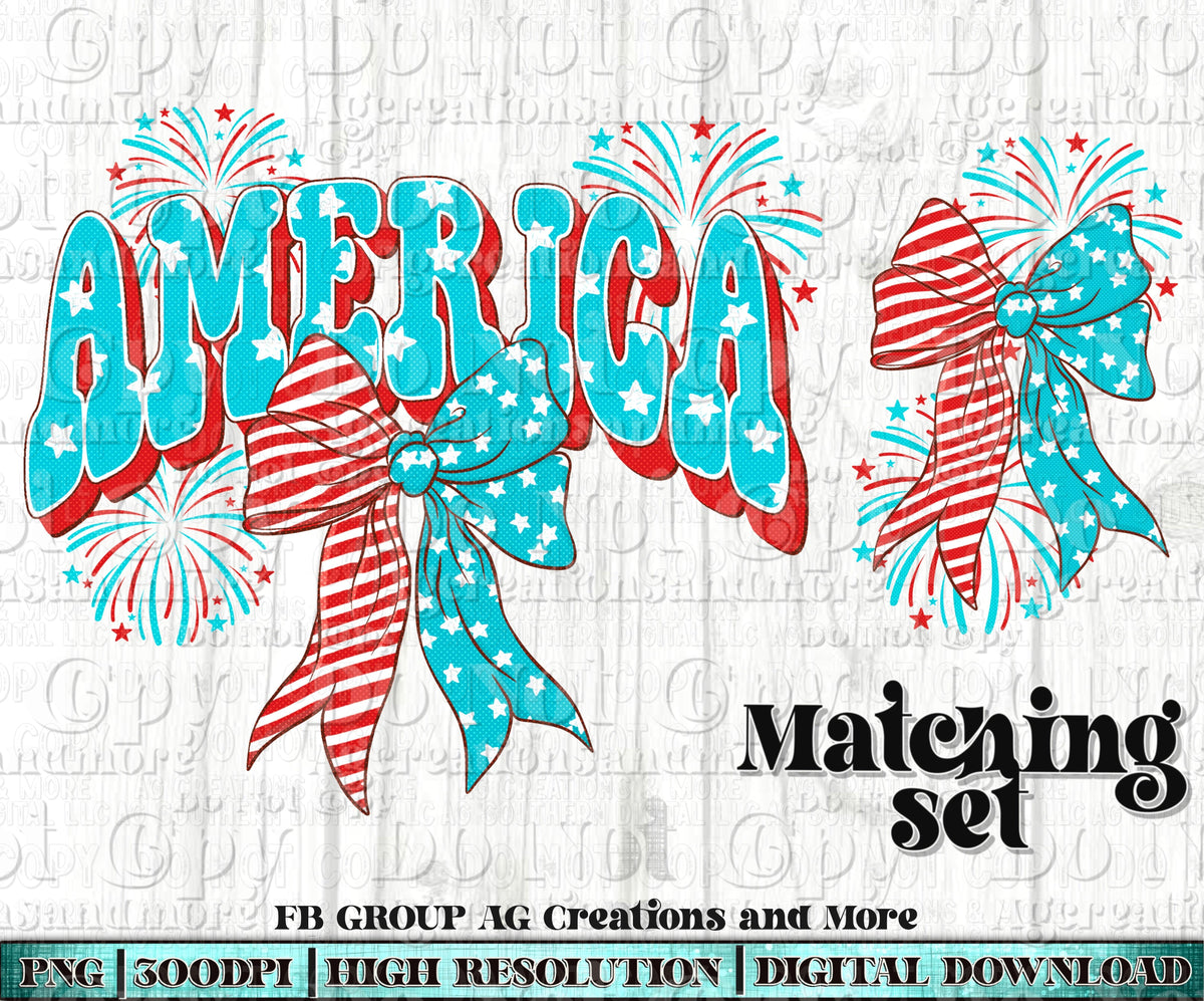 America set Digital Download PNG