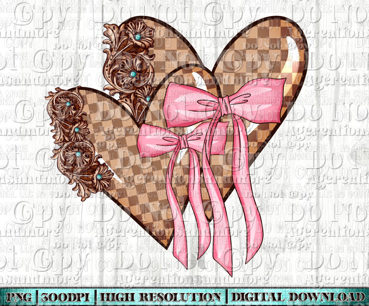 Checker heart Digital Download