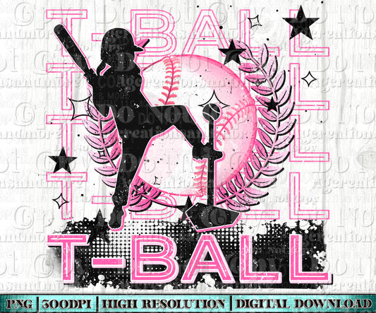 Tball girl Digital Download PNG