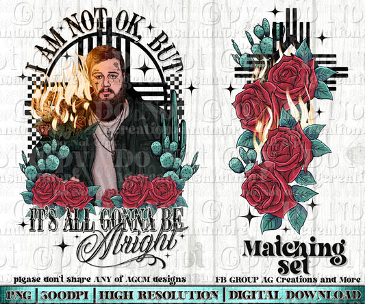 I am not ok JR Set digital download PNG