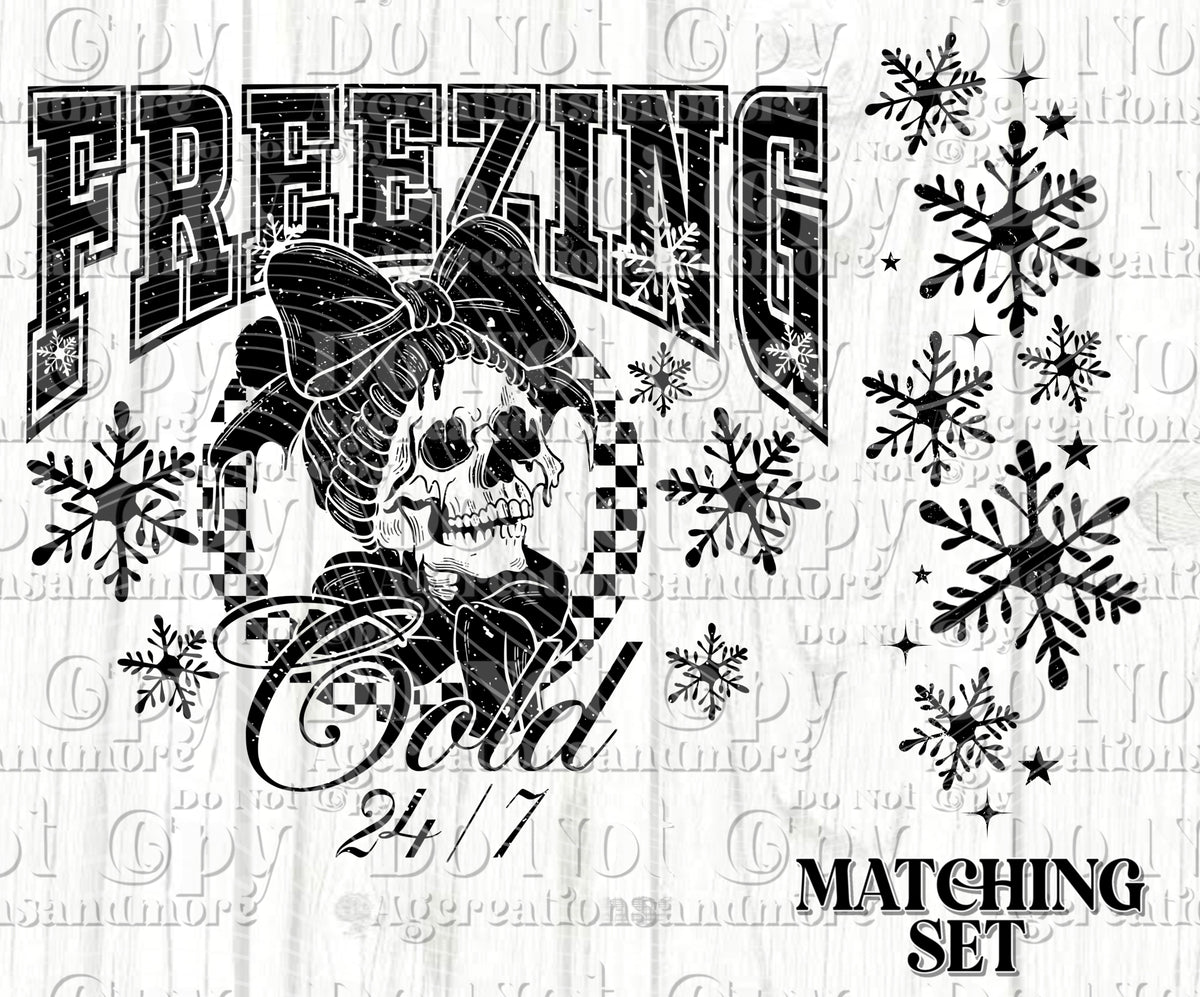 Freezing Black Set Digital Download PNG