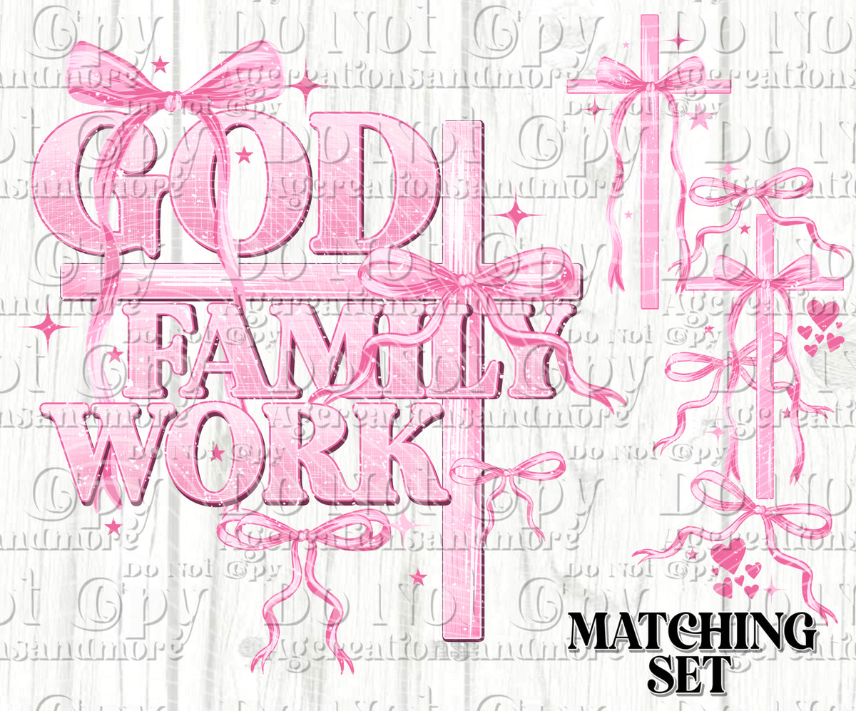 God Family Work Set Digital Download PNG