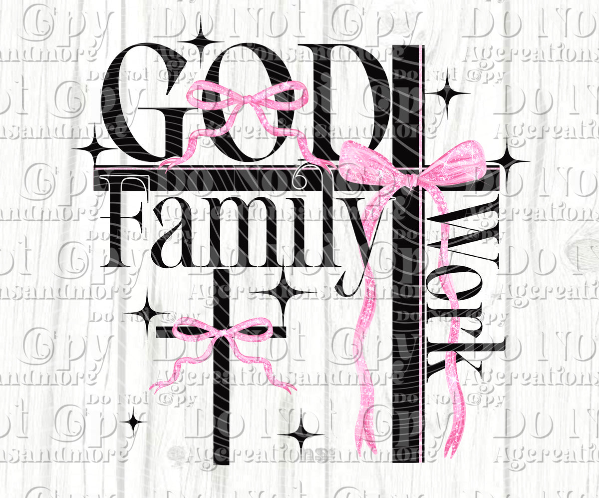 God Family Work Digital Download PNG