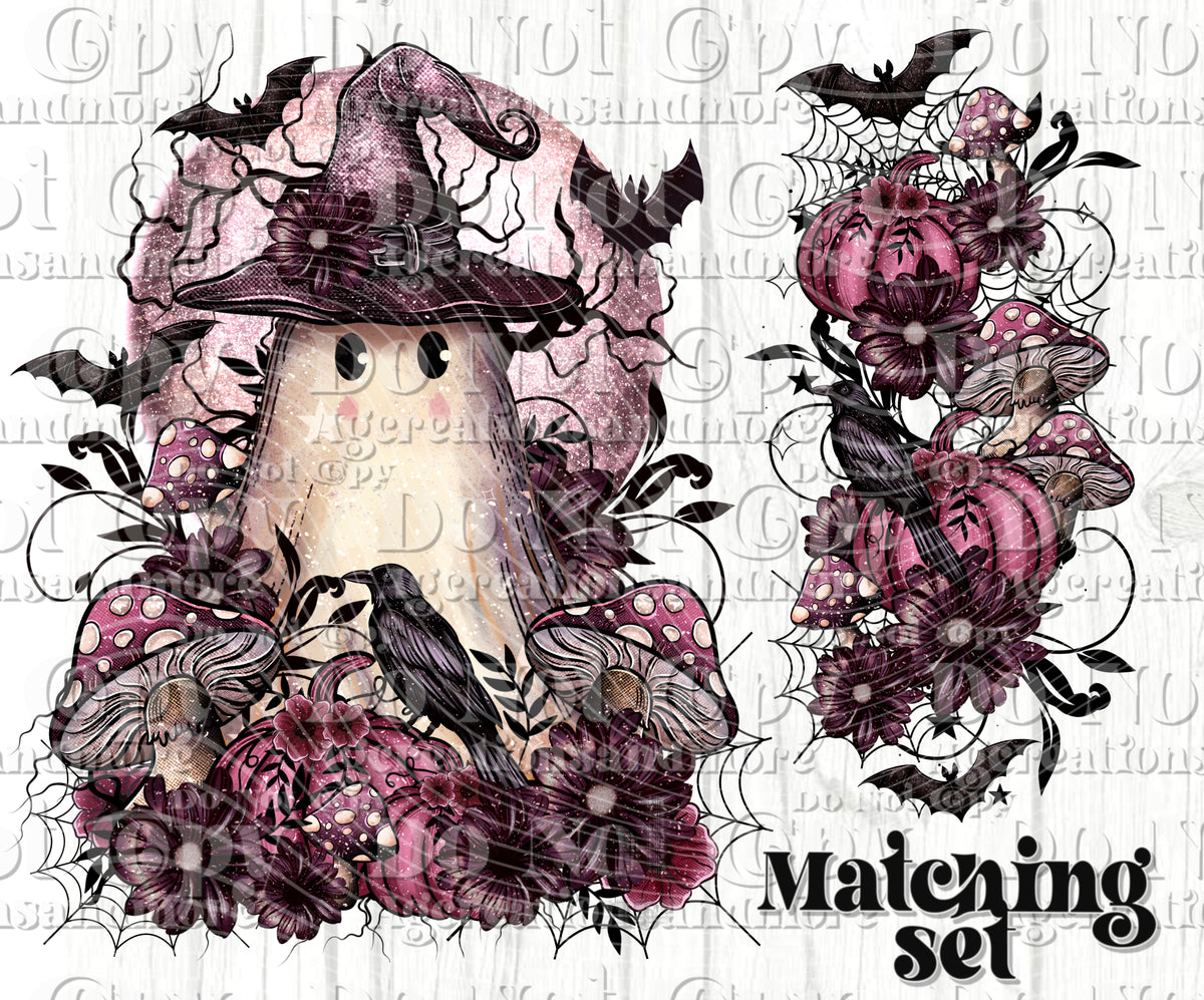 Little Witch Ghost set No words Digital Download PNG