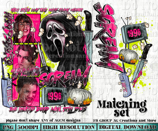 Scream set Digital Download PNG