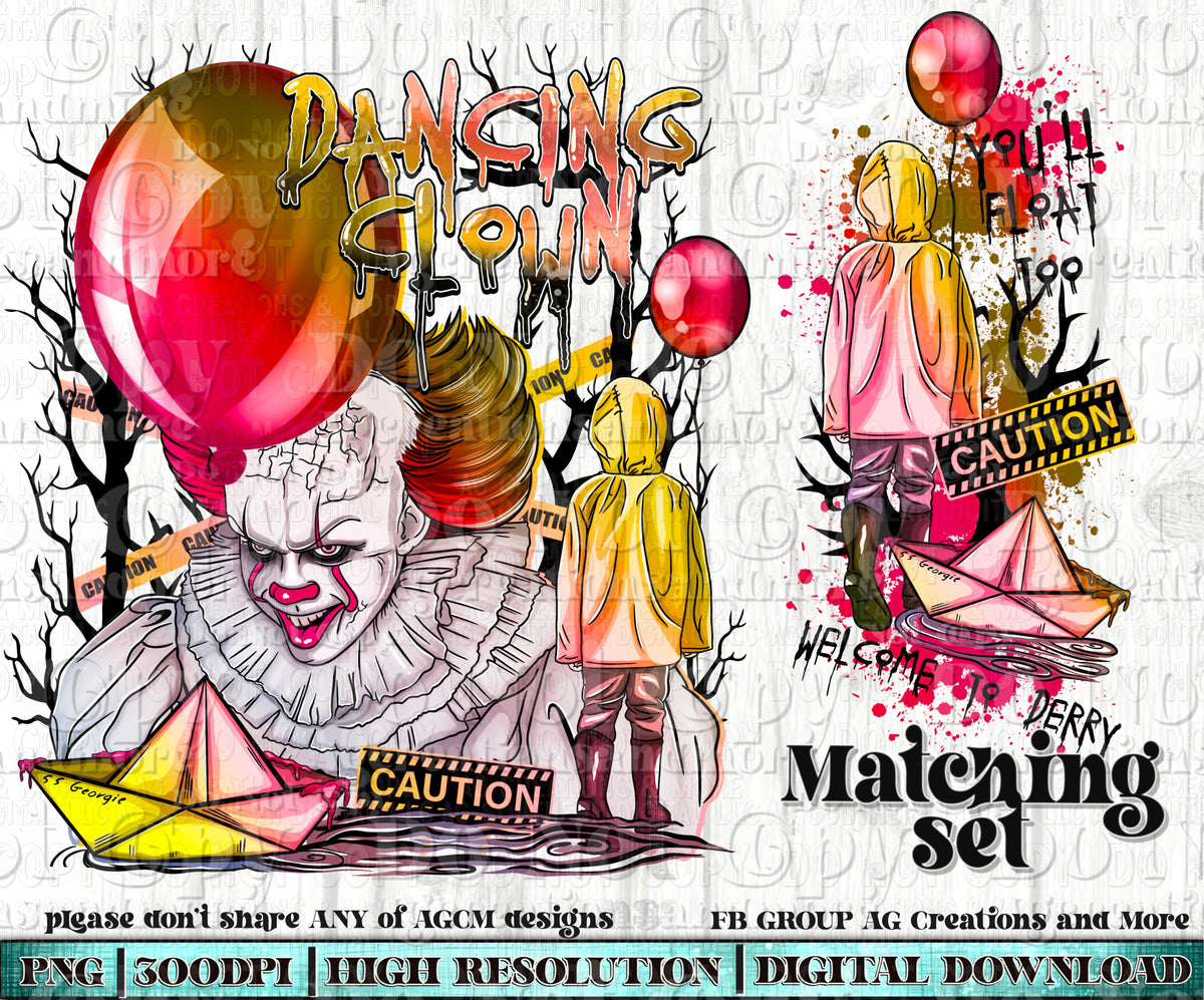 Dancing Clown Digital Download PNG