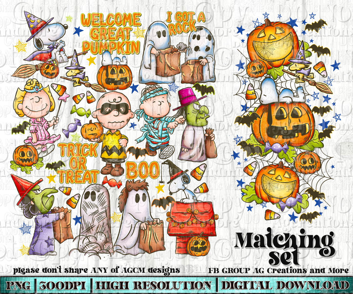 Great Pumpkin1 Set Digital Download PNG