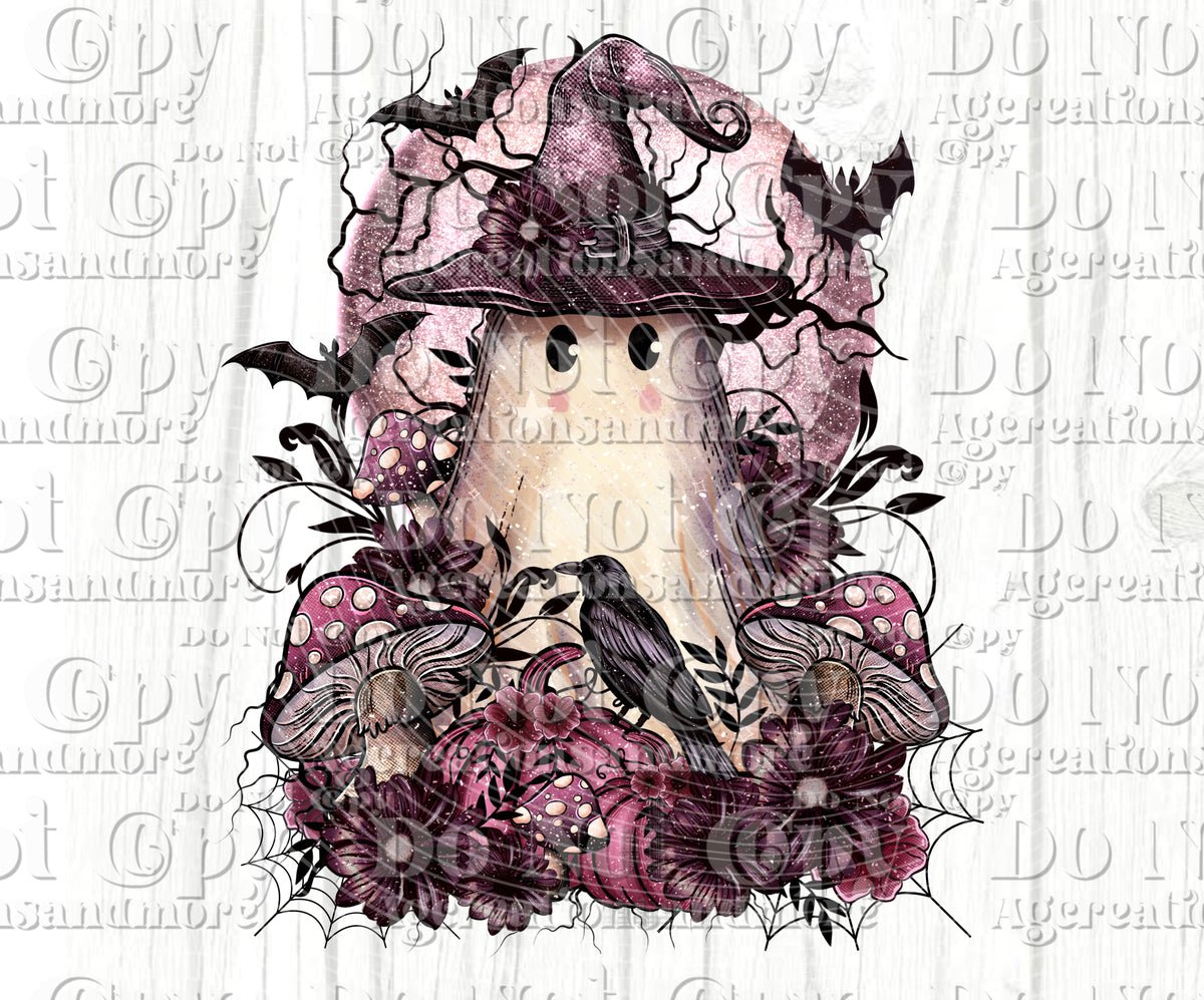 Little Witch Ghost Digital Download PNG