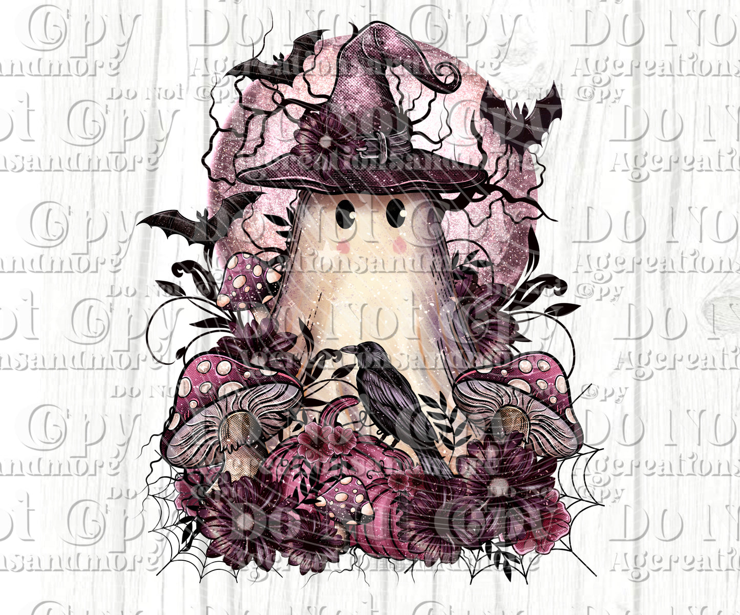 Little Witch Ghost Digital Download PNG