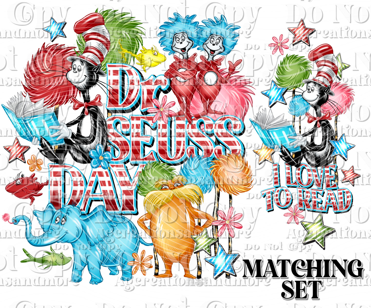 I Love To Read Set Digital Download PNG