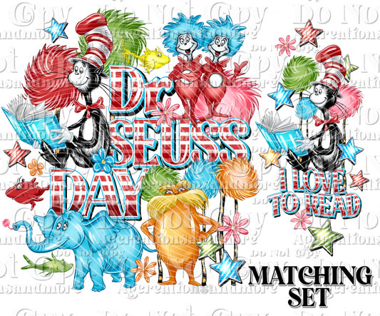 I Love To Read Set Digital Download PNG