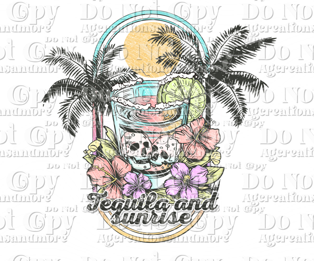 Tequila and Sunrise Digital Download PNG