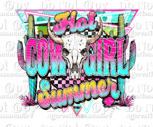 Hot Cowgirl Summer Digital Download PNG