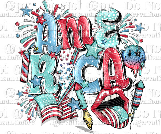 America Digital Download PNG