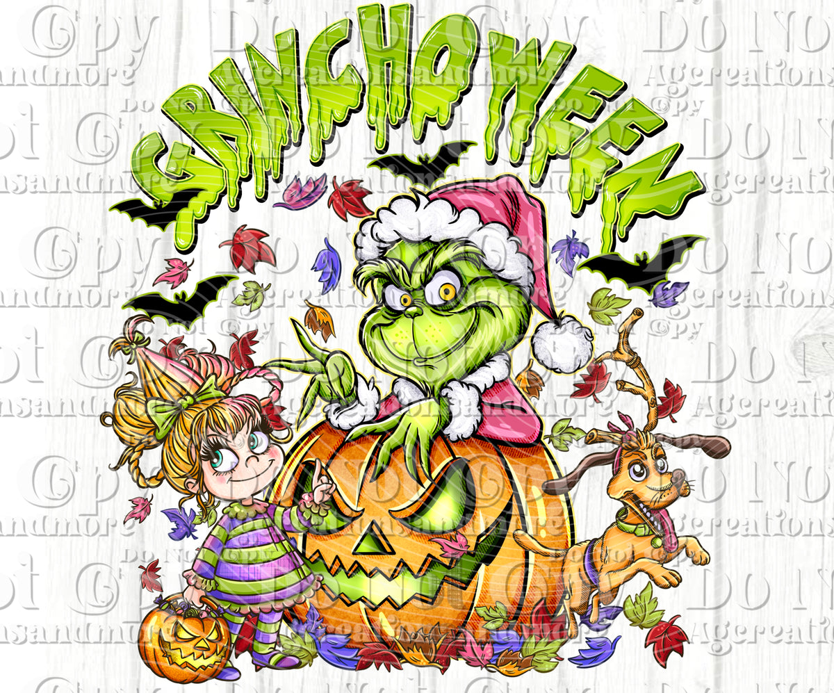 Spooky Green Guy Digital Download PNG