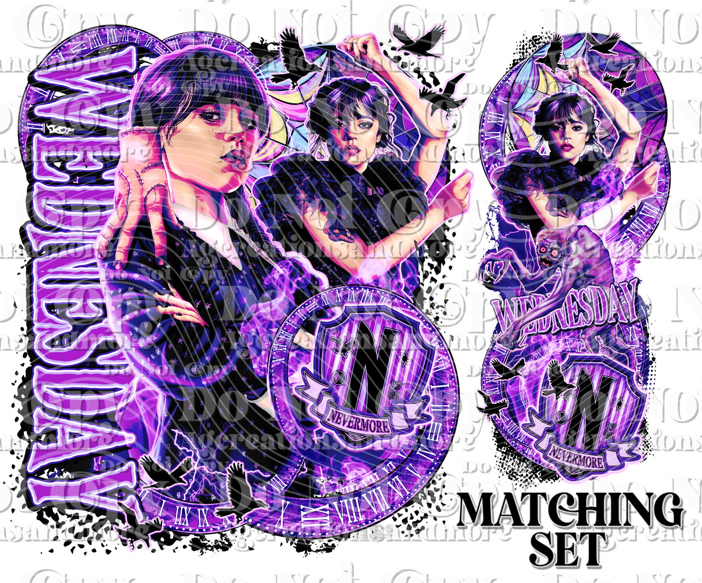 Nevermore Brighter-No Monster Digital Design Set | PNG Download