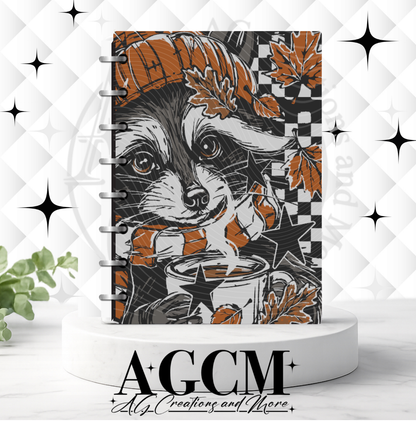 Fall Racoon Notebook Cover 3mf