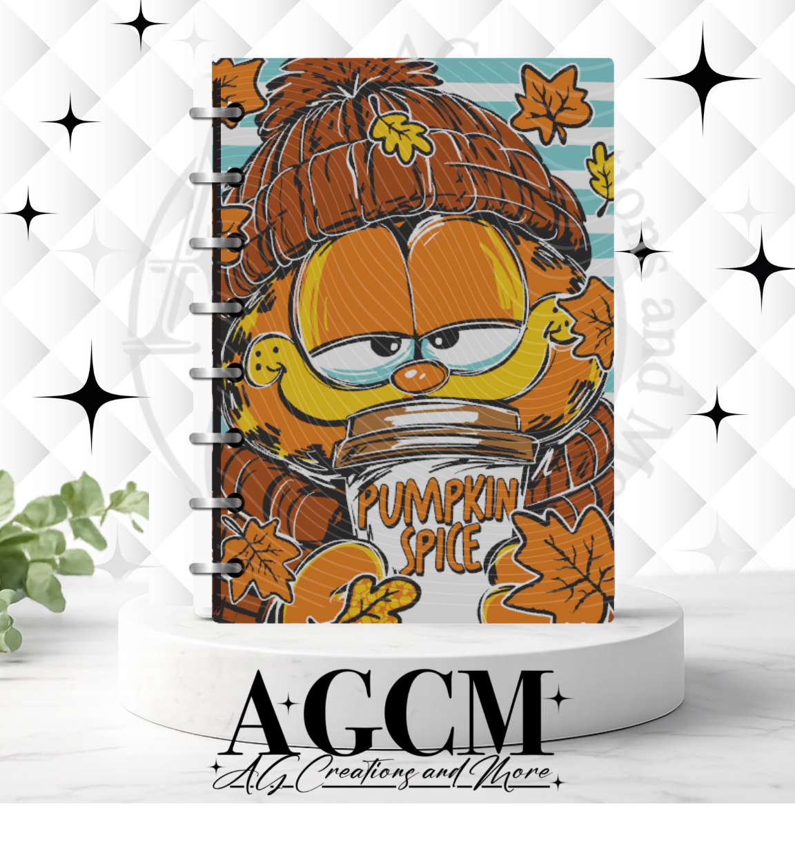 Fall Orange Cat Notebook Cover 3mf