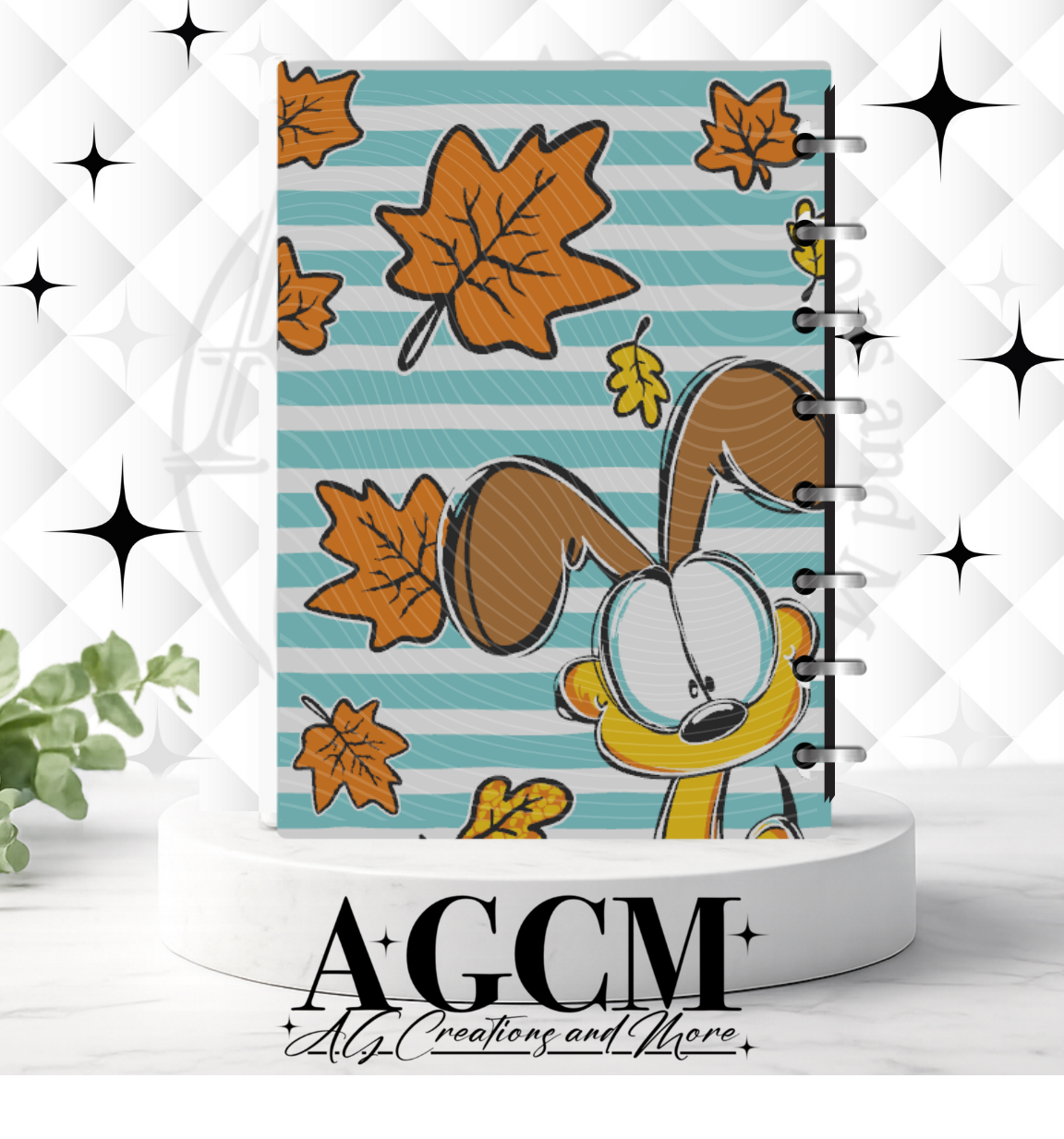 Fall Orange Cat Notebook Cover 3mf