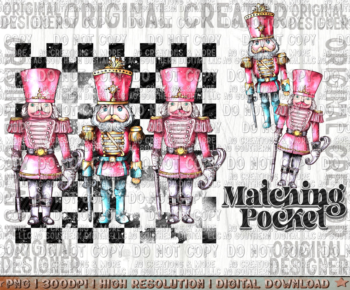 Christmas Nutcracker Sleeve set Digital Download PNG